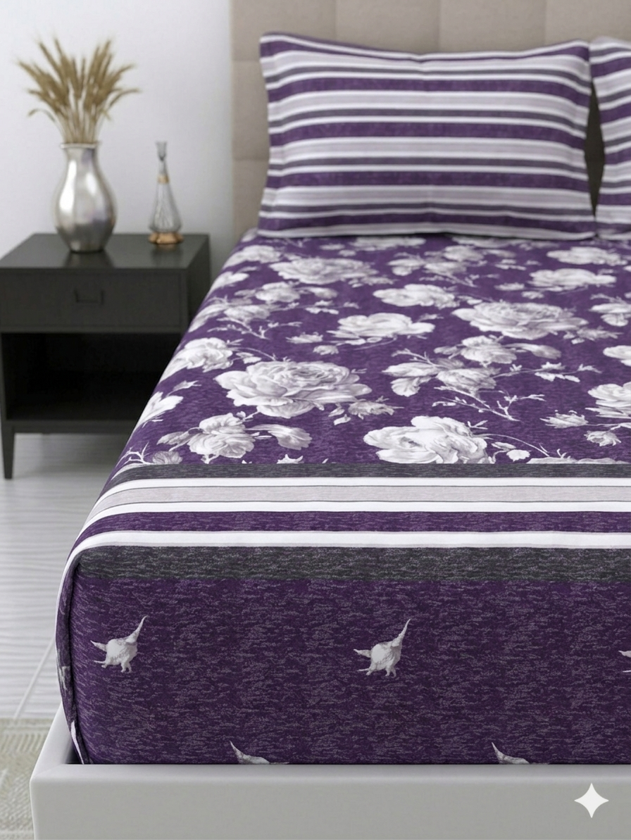 Purple Petals - Set Of 3pcs